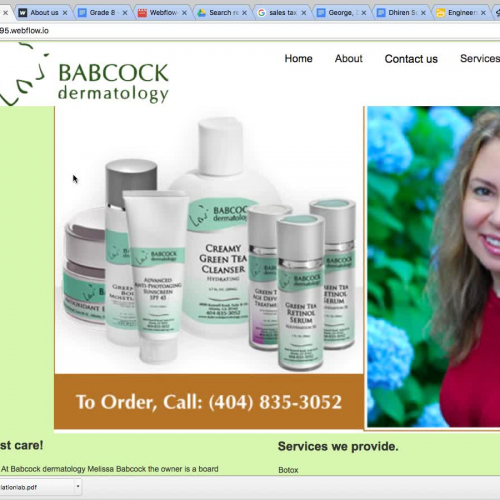 Video of navigation of my website.