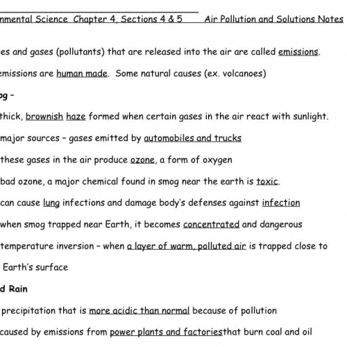 Air Pollution Notes