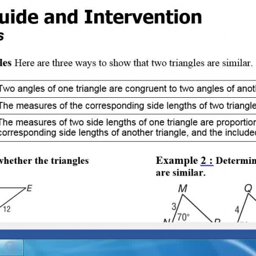 Similar Triangles - Identifying