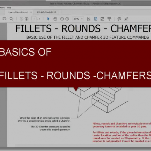 Basic 3D Fillets Rounds and Chamfers