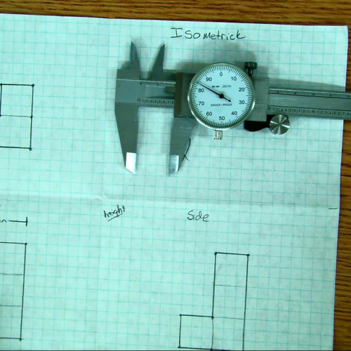 Dimensioning using a dial caliper