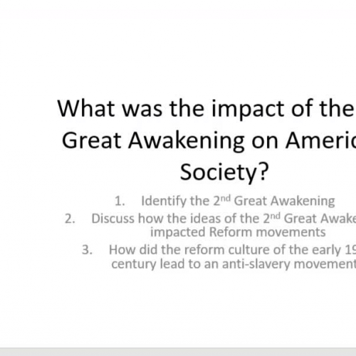 4.9 2nd Great Awakening and 19th century reforms