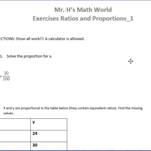 Exercises Ratios and Proportions_1