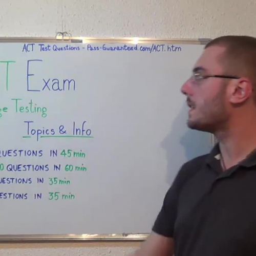 ACT – Practice Exam Test Questions College Admission