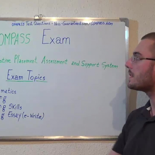 COMPASS – Practice Exam Test Questions College Admission