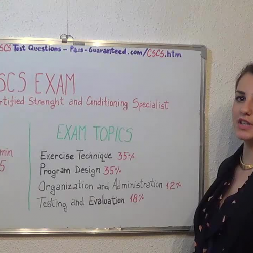 CSCS – Practice Exam Test Questions Health Fitness Sciences