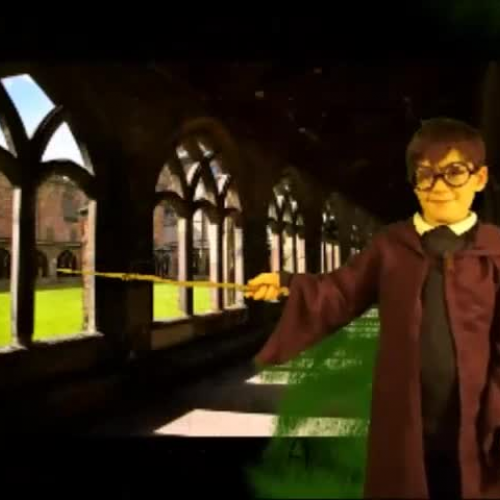 Harry Potter trailer using green screen video technique