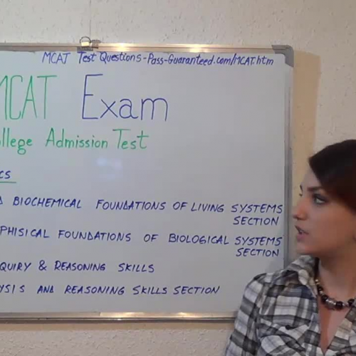 MCAT – Practice Exam Test Questions Graduate Admission
