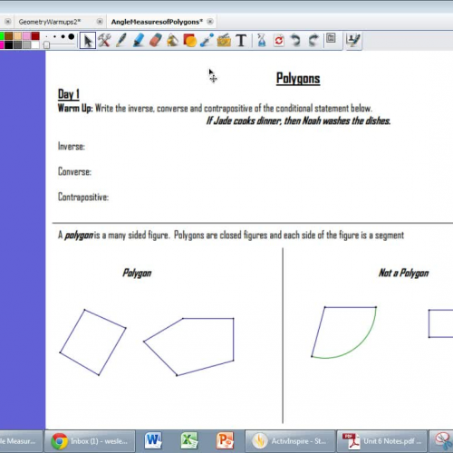 Intro- Unit 6- Angle Measures of Polygons