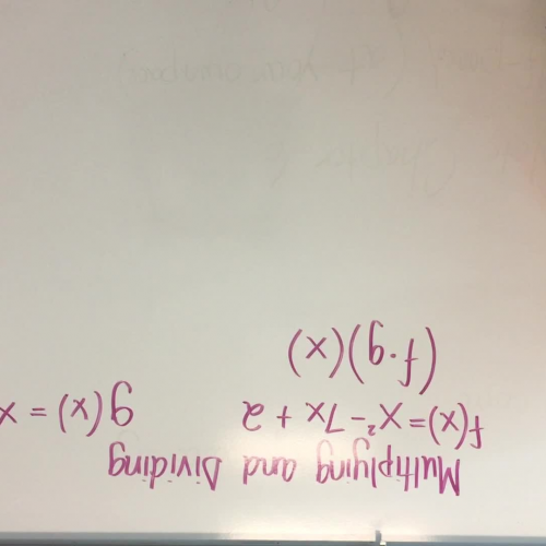 Lesson 6-1: Operations w/ Functions (Lesson 2a)