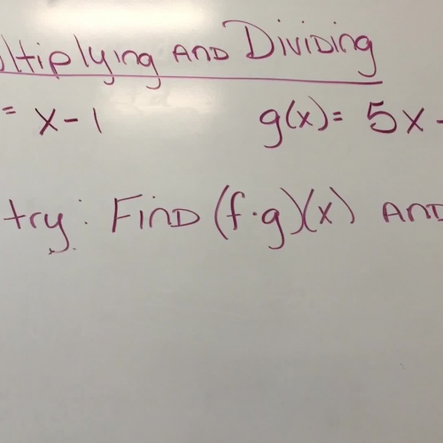 Lesson 6-1: Operations w/ Functions (Lesson 2e)