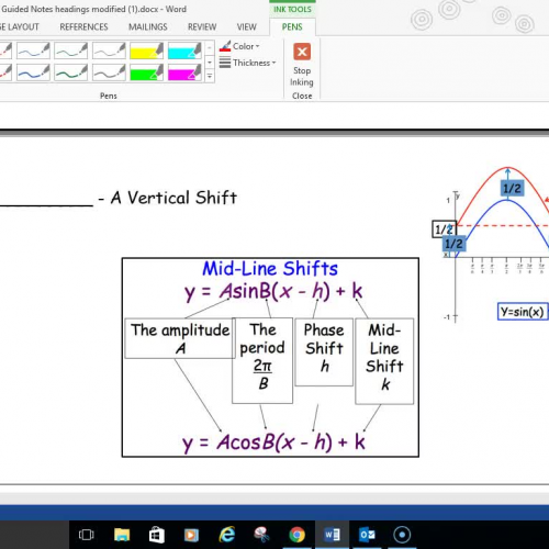 Pre-Cal Translating Sin and Cos (vertical shifts)