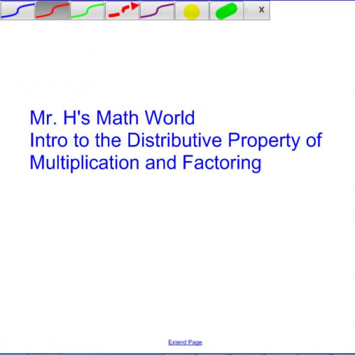 Intro to the Distributive Property and Factoring