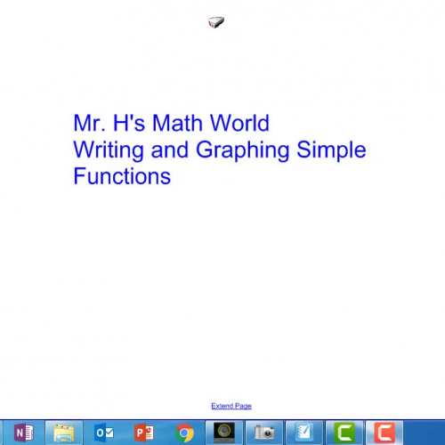 Writing and Graphing Simple Functions