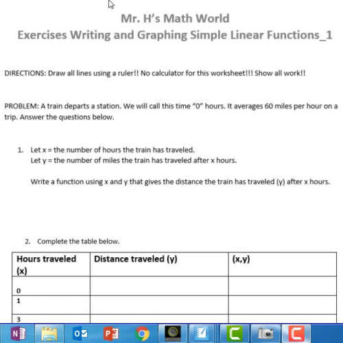 Exercises Writing and Graphing Simple Linear Functions_1