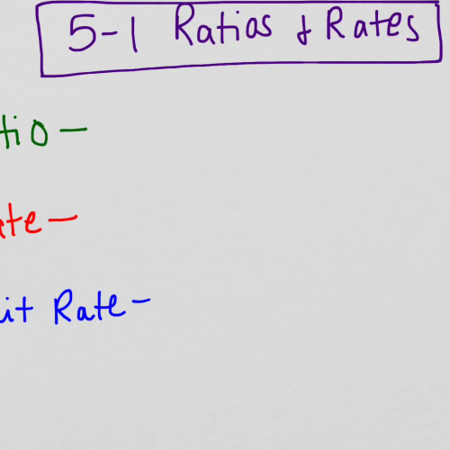 5-1 Ratios and Rates