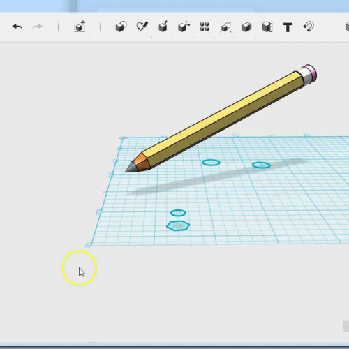 pencil tip in 123d design 