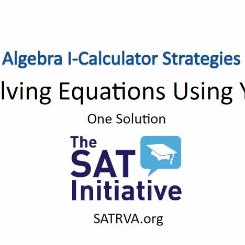 (Y=)-Algebra I- Calculator Strategies