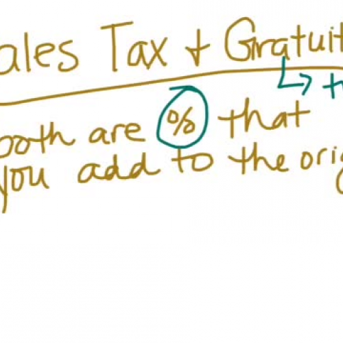 Sales Tax and Gratuity