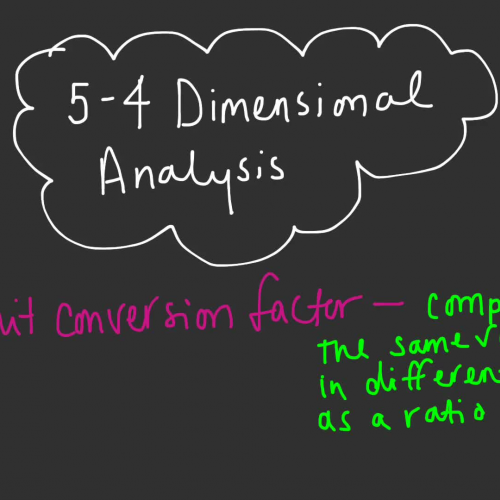 5-4 Dimensional Analysis 