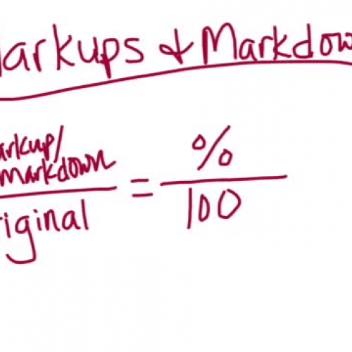 Markups and Markdowns