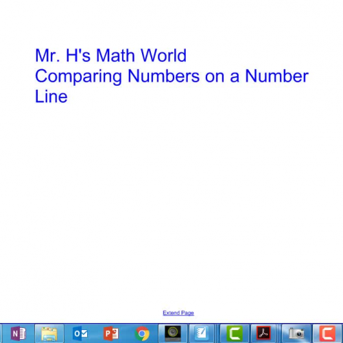Comparing Numbers on a Number Line