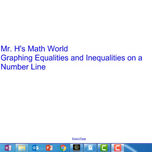 Graphing Equalities and Inequalities