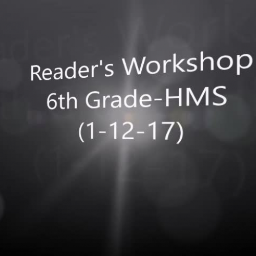 Reader's Workshop 6th Grade-HMS
