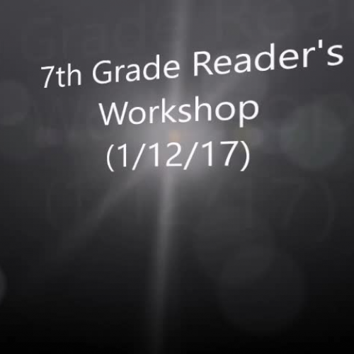 Reader's Workshop 7th Grade-GMS