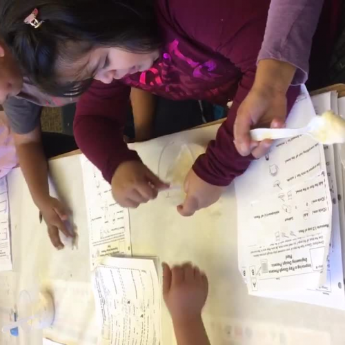 Mrs. Zaun improving play dough