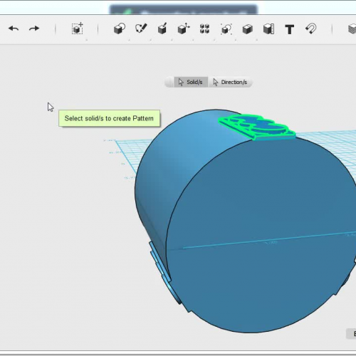 Creating patterns in 123D design 