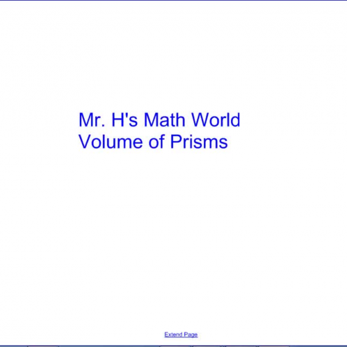 Volume of Prisms
