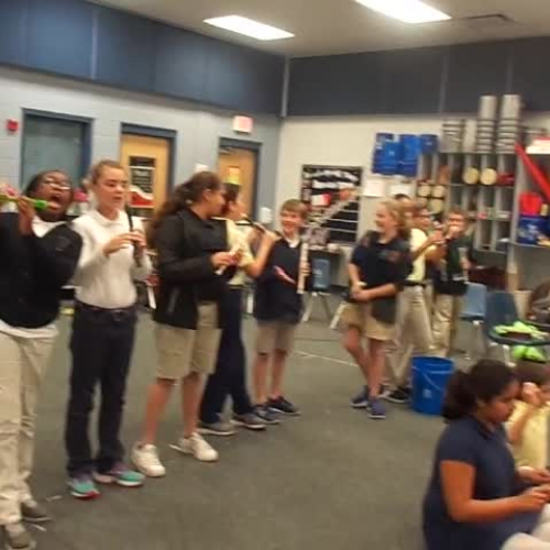 16-17 Ms. Etts' 5th grade class playing "A Boy Named Sean" by Kriske/DeLelles