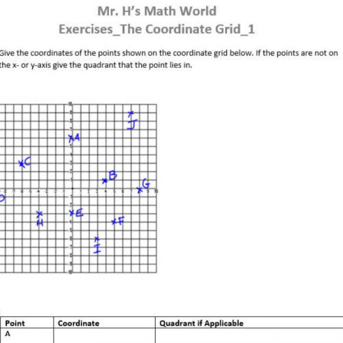 Exercises The Coordinate Grid_1
