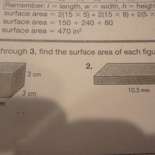 Surface Area of cube/rectangular prism 1