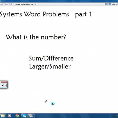 Systems word problems part 1 piece 1