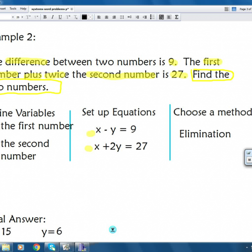 Systems word problems part 1 piece 3