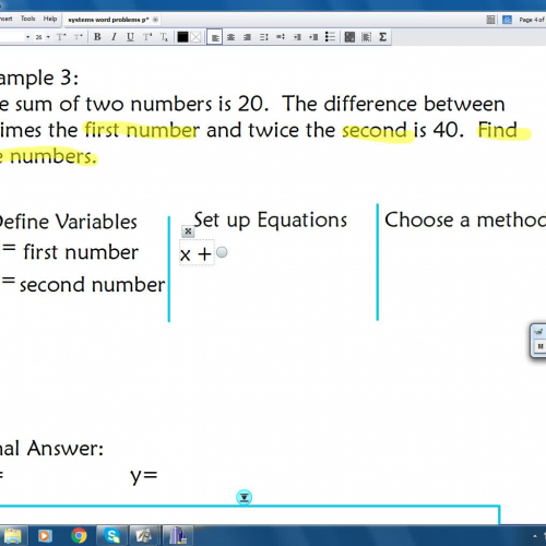 systems word problems part 1 piece 4