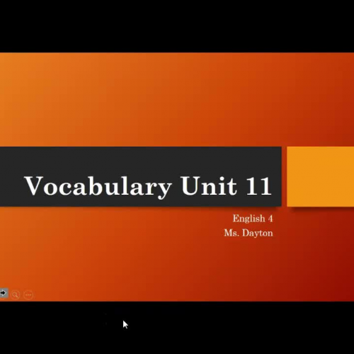 English 4 Vocab Unit 11