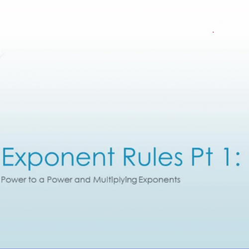 Exponent Rules Pt 1