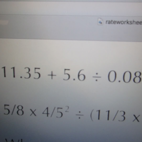 P E MD AS with decimals