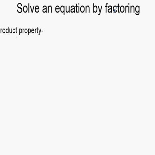 Solve an equation by factoring
