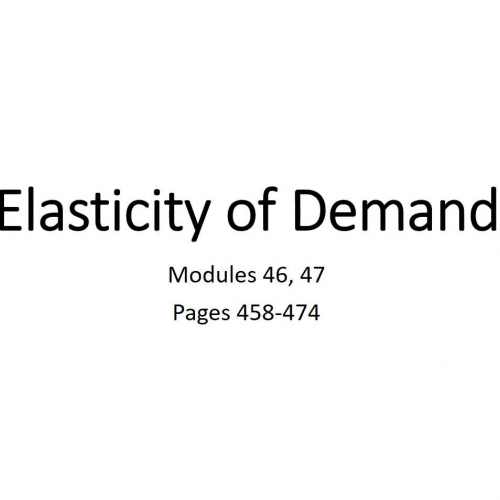 Elasticity of Demand: Basic Introduction