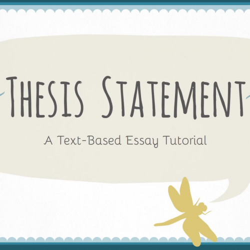 How To Write a Thesis Statement