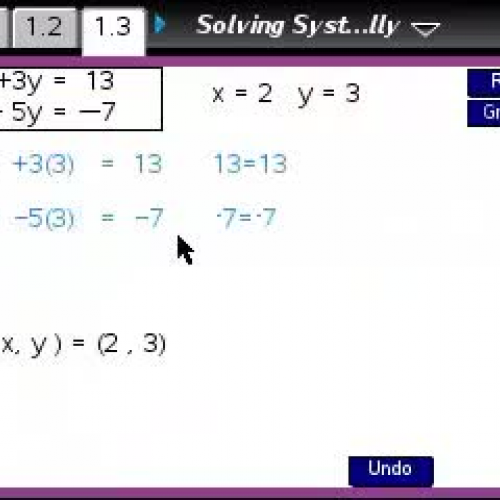 Solving Systems of Equations Algebraically  [TI Building Concepts Preview Video]