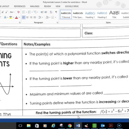 Alg 2 Polynomials Lesson 2 Part 2