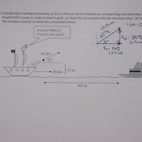 Solving a Problem Involving a Projectile Launched at an Angle