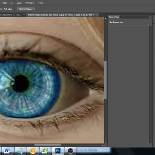 Photoshop change eye color in a few steps