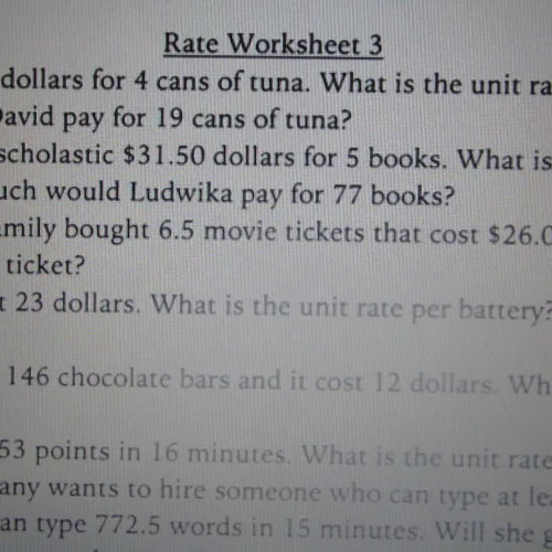 Finding Unit Rate 4