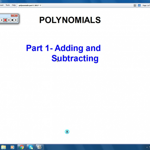 Adding and Subtracting Polynomials